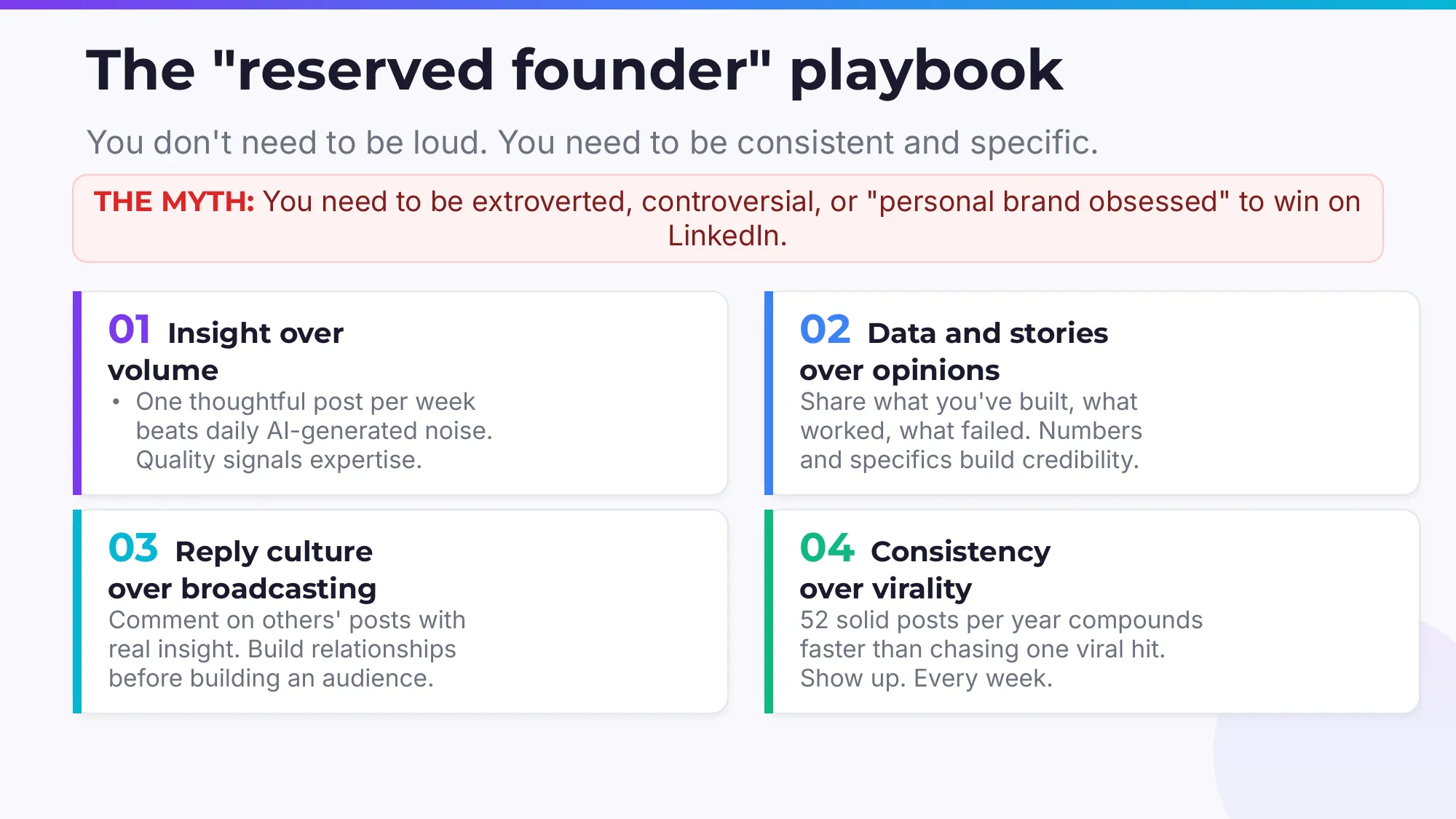 The introverted founder's playbook