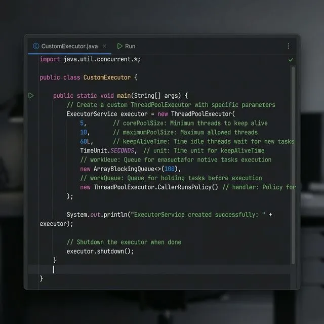 ThreadPoolExecutor 构造方式